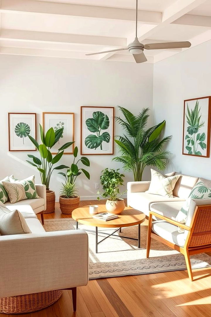 Outdoor Inspired Accents - 22 Farmhouse Living Room Ideas