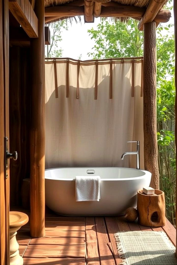 Outdoor Inspired Natural Decking - 22 Bathroom Flooring Ideas