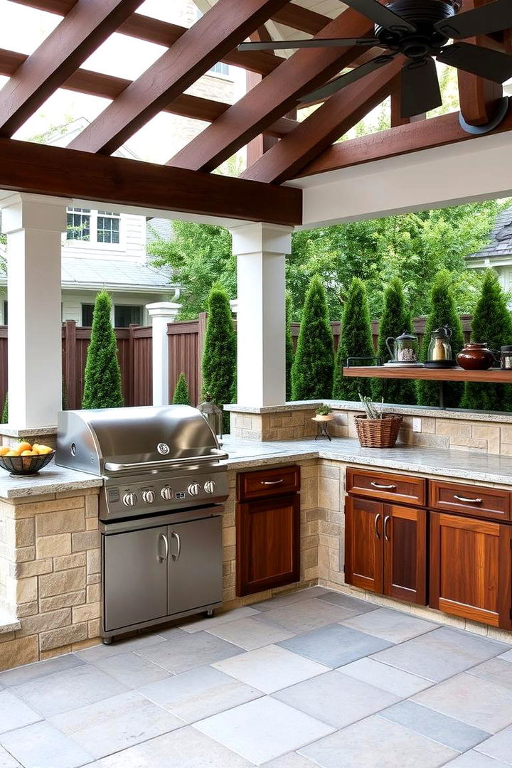 Outdoor Kitchen Convenience - 22 Attached Covered Patio Ideas