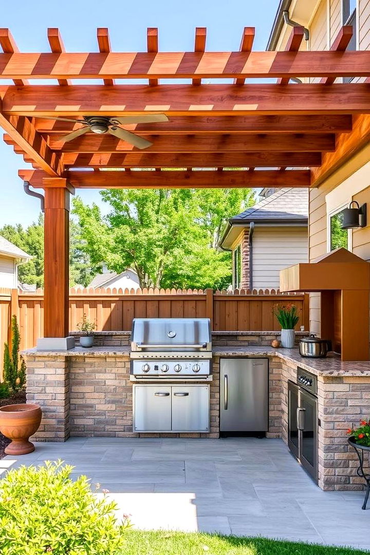 Outdoor Kitchen Integration - 22 Front Porch Pergola Ideas