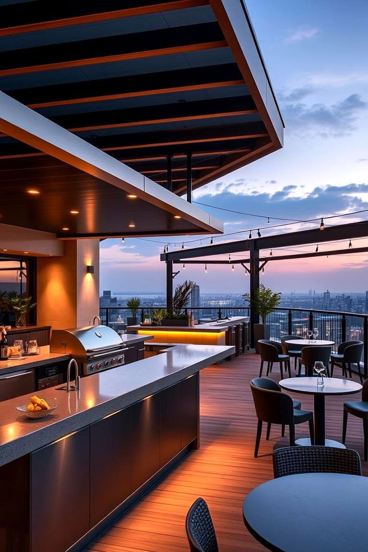 Outdoor Kitchen and Bar - 22 Rooftop Deck Ideas