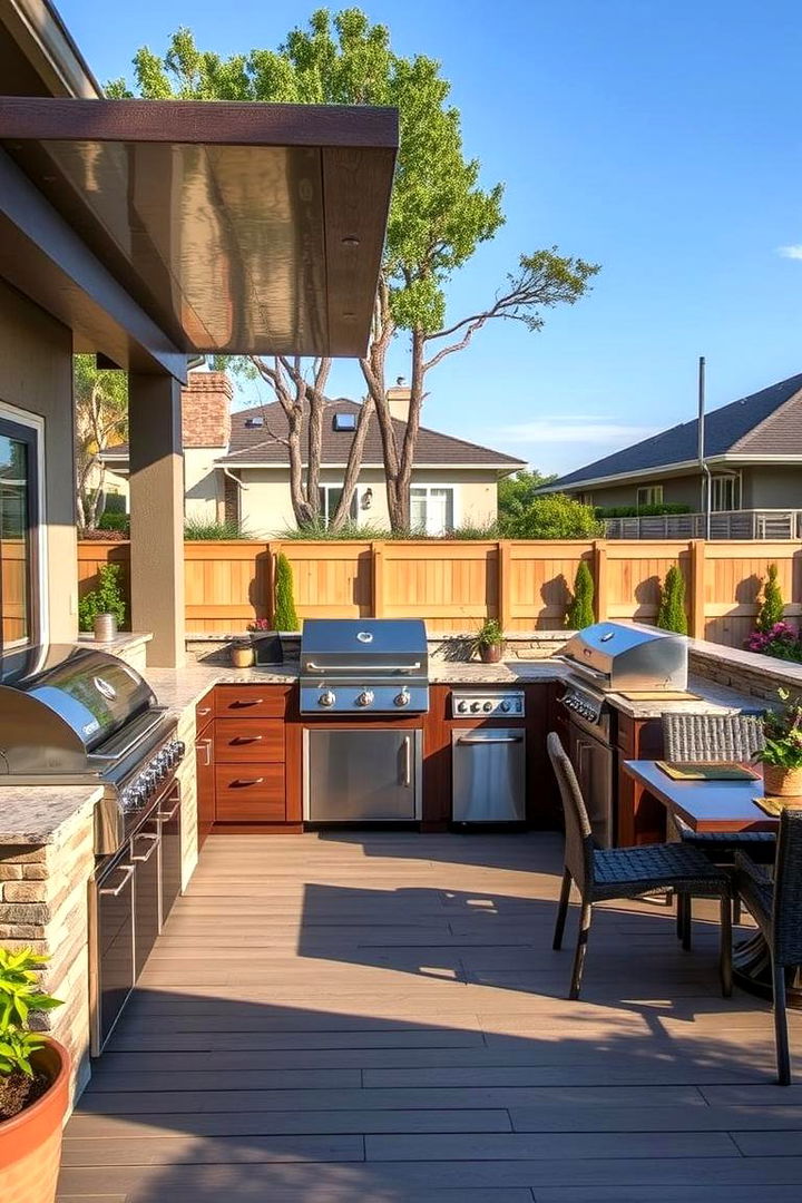 Outdoor Kitchen and Dining Deck - 22 Large Deck Ideas