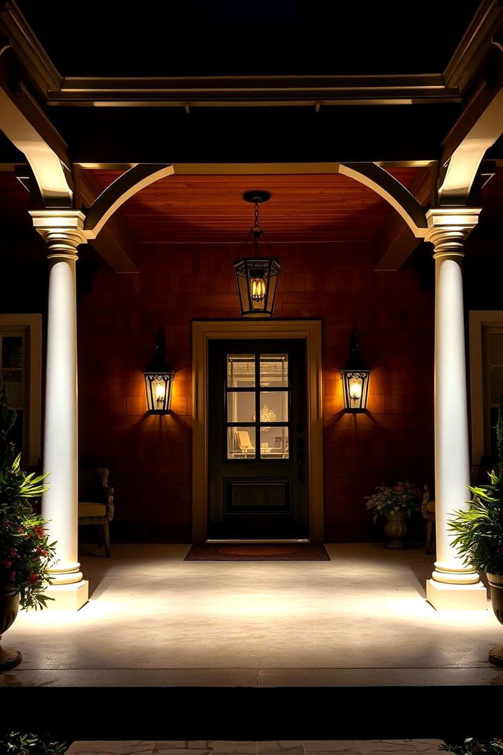 Outdoor Lighting Features - 22 Barndominium Front Porch Ideas