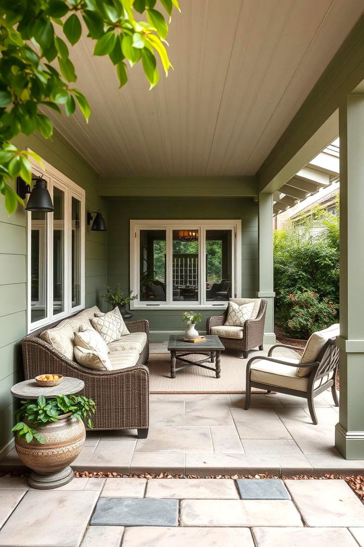 Outdoor Living Spaces - 22 Sage Green House Exterior Ideas