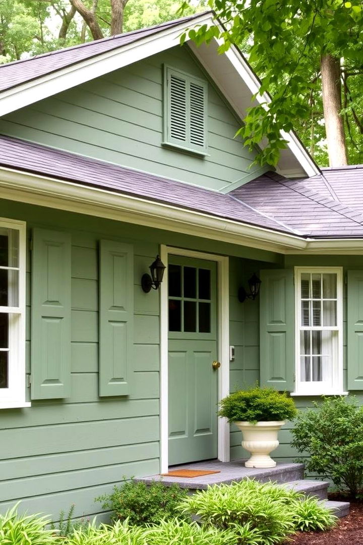 Outdoor Oasis Sage Exteriors - 22 Sage Green Paint Color Ideas