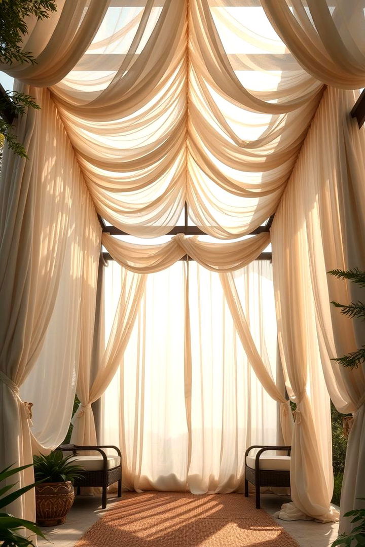 Outdoor Pergola Drapery - 22 Shade Ideas