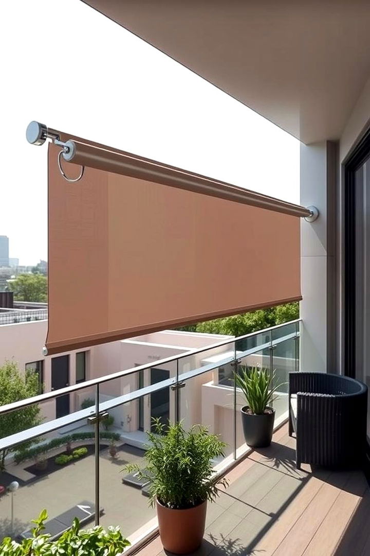 Outdoor Roller Shades for Sleek Adaptability - 22 Balcony Shade Ideas
