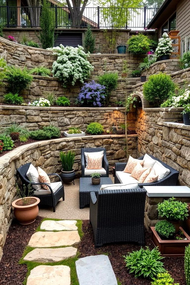 Outdoor Seating Oasis - 22 Hillside Terraced Garden Ideas