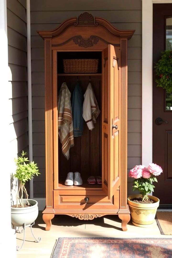Outdoor Shoe Armoire - 22 Outdoor Shoe Storage Ideas