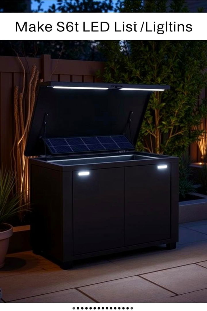 Outdoor Storage with Solar Lighting - 22 Outdoor Toy Storage Ideas