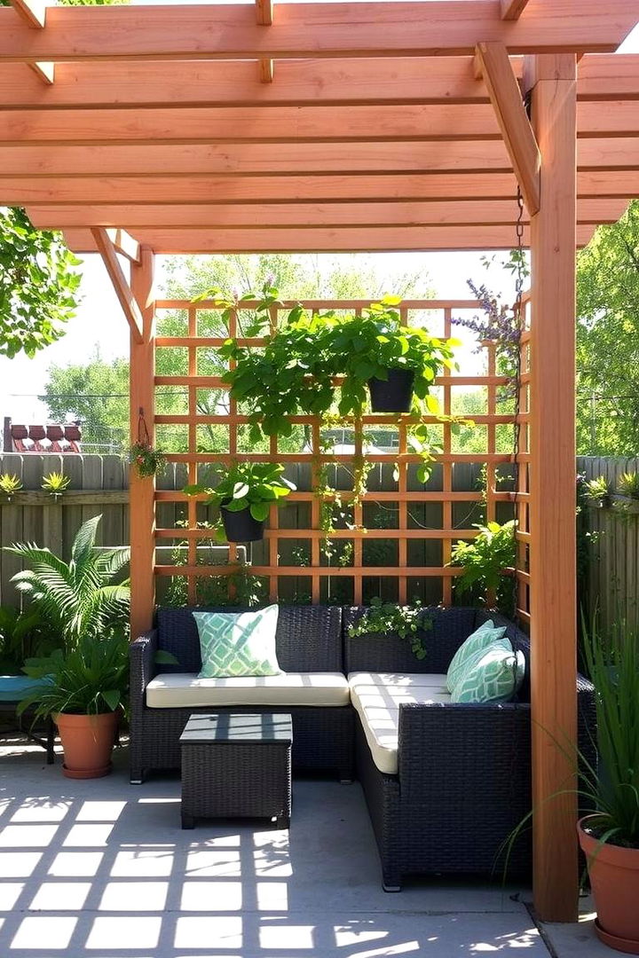 Outdoor Trellis with Seating - 22 Trellis Ideas