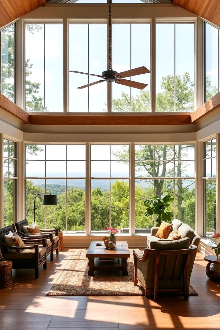 Outdoor View Integration - 22 Rustic Sunroom Ideas