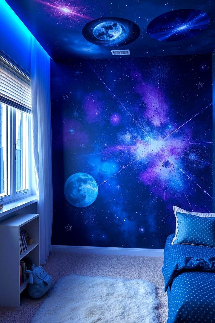 Outer Space Exploration - 22 Kids Room Paint Ideas