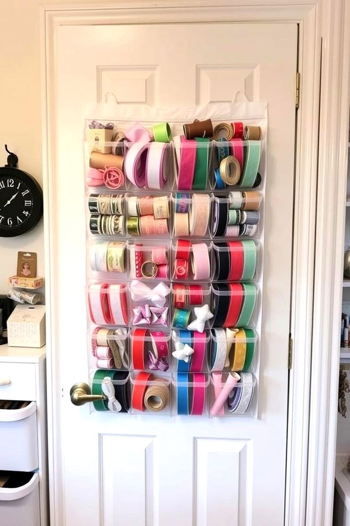 Over the Door Organizer Hack - 22 Ribbon Storage Ideas
