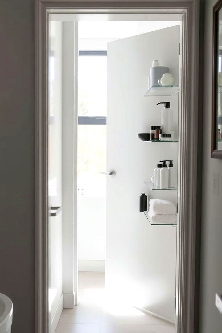 Over the Door Shelves for Compact Storage - 22 Small Bathroom Shelving Ideas