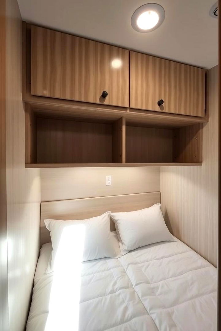 Overhead Cabinets - 22 small bedroom storage ideas