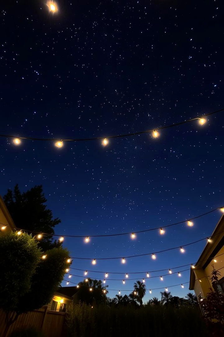 Overhead Canopy of Stars - 22 Patio String Light Ideas