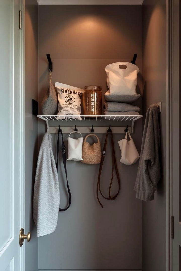 Overhead Hooks and Racks - 22 Small Utility Room Ideas