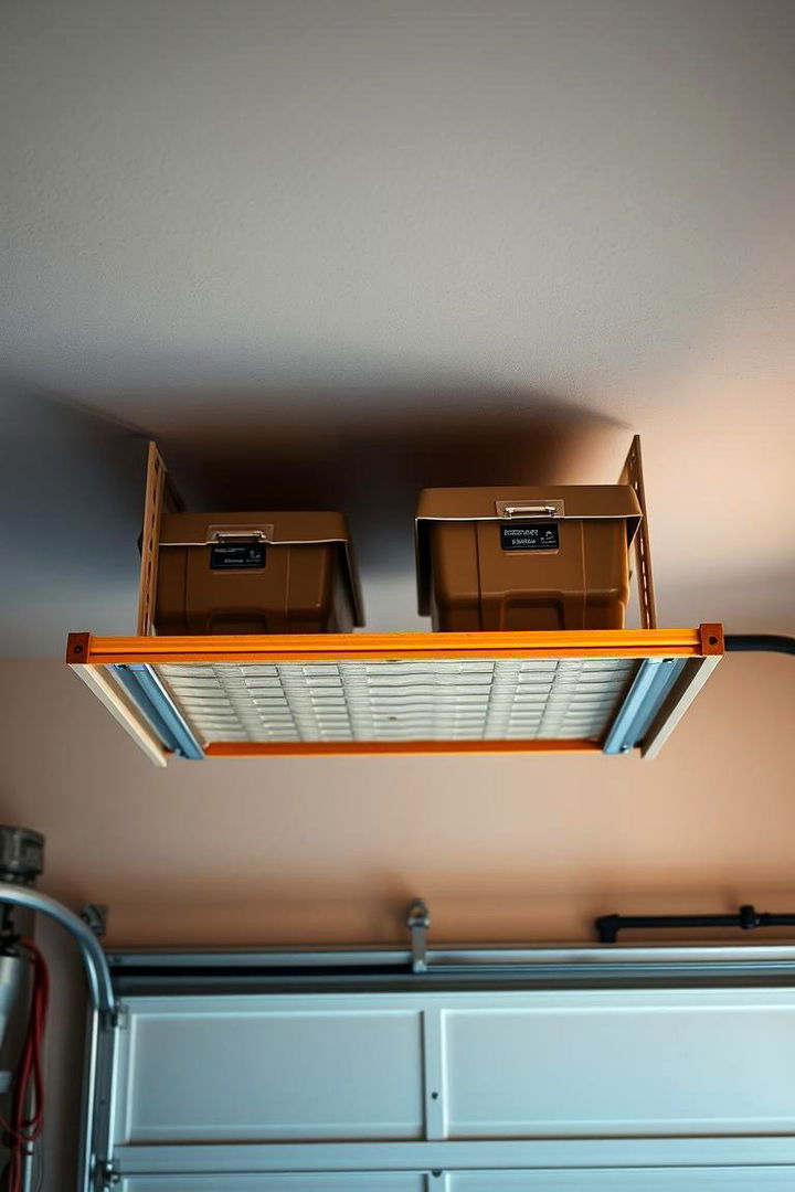 Overhead Shelves for Extra Utilization - 22 Garage Shelving Ideas