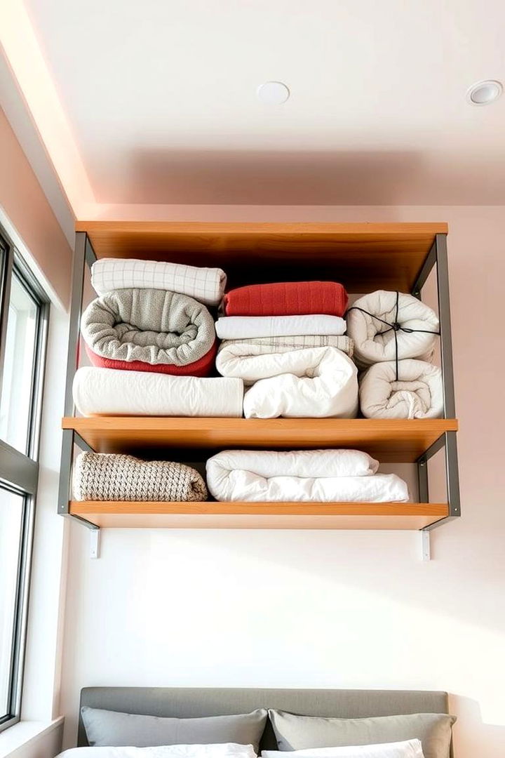 Overhead Shelving Solutions - 22 Blanket Storage Ideas