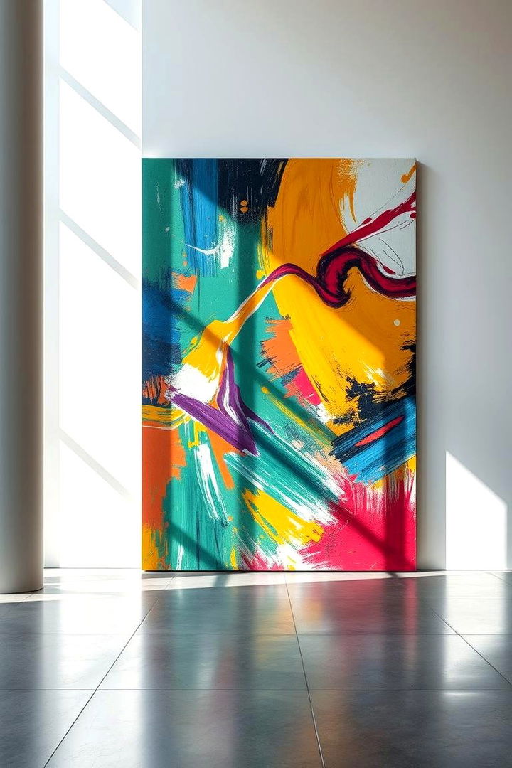 Oversized Abstract Paintings - 22 High Ceiling Tall Wall Decor Ideas