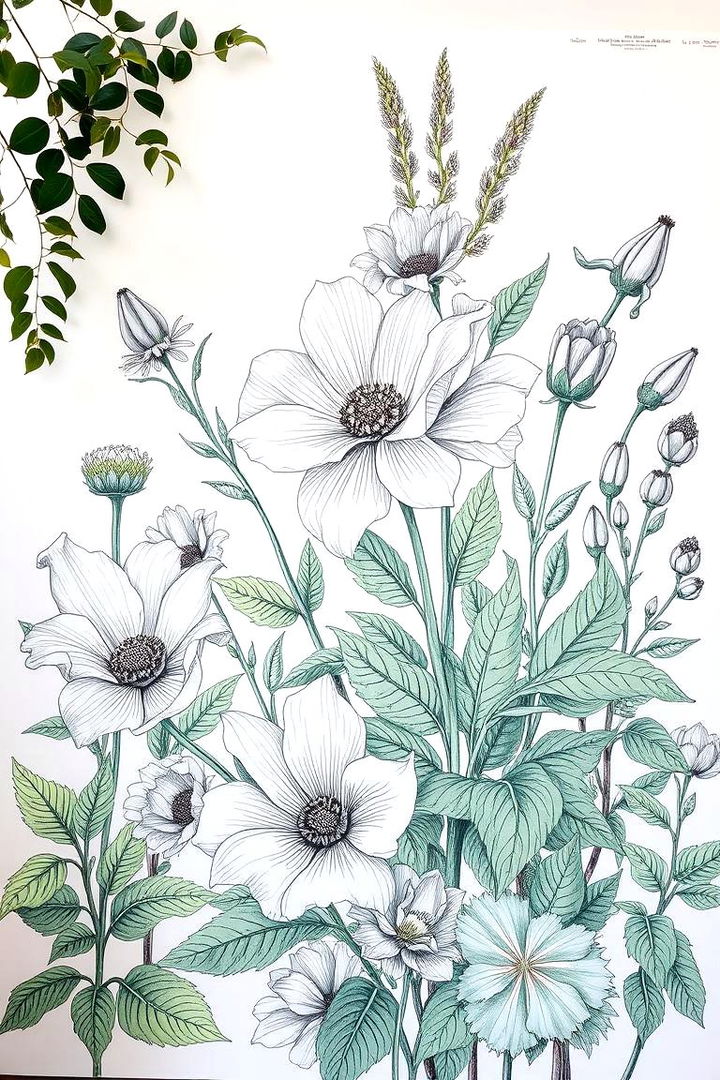 Oversized Botanical Illustrations - 22 Large Wall Art Ideas
