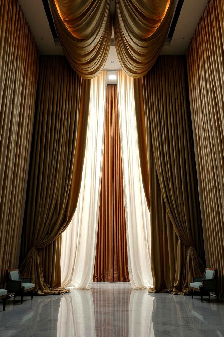 Oversized Floor to Ceiling Drapes - 22 Bedroom Curtain Ideas