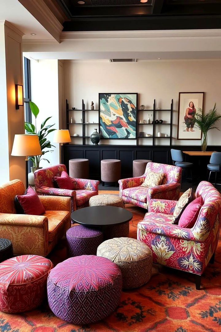 Overstuffed and Eclectic Seating - 22 Bohemian Maximalist Decor Ideas