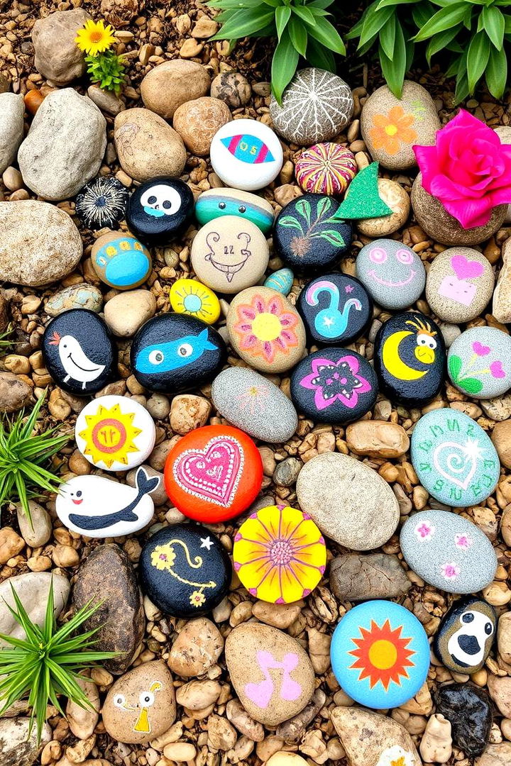 Painted Rock Art for Garden Decor - 22 Backyard Ideas on a Budget