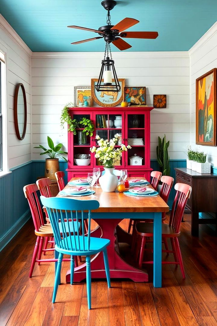 Painted Shiplap Accent - 22 Shiplap Dining Room Wall Ideas