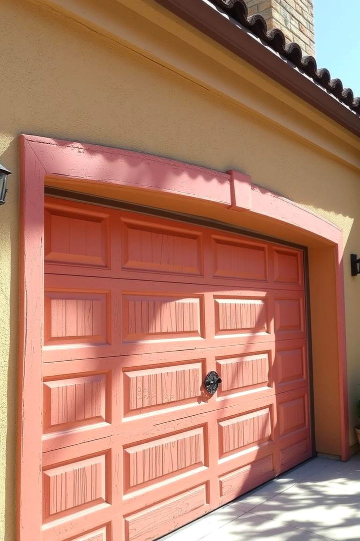 Painted Trim with Texture - 22 Exterior Garage Door Trim Ideas