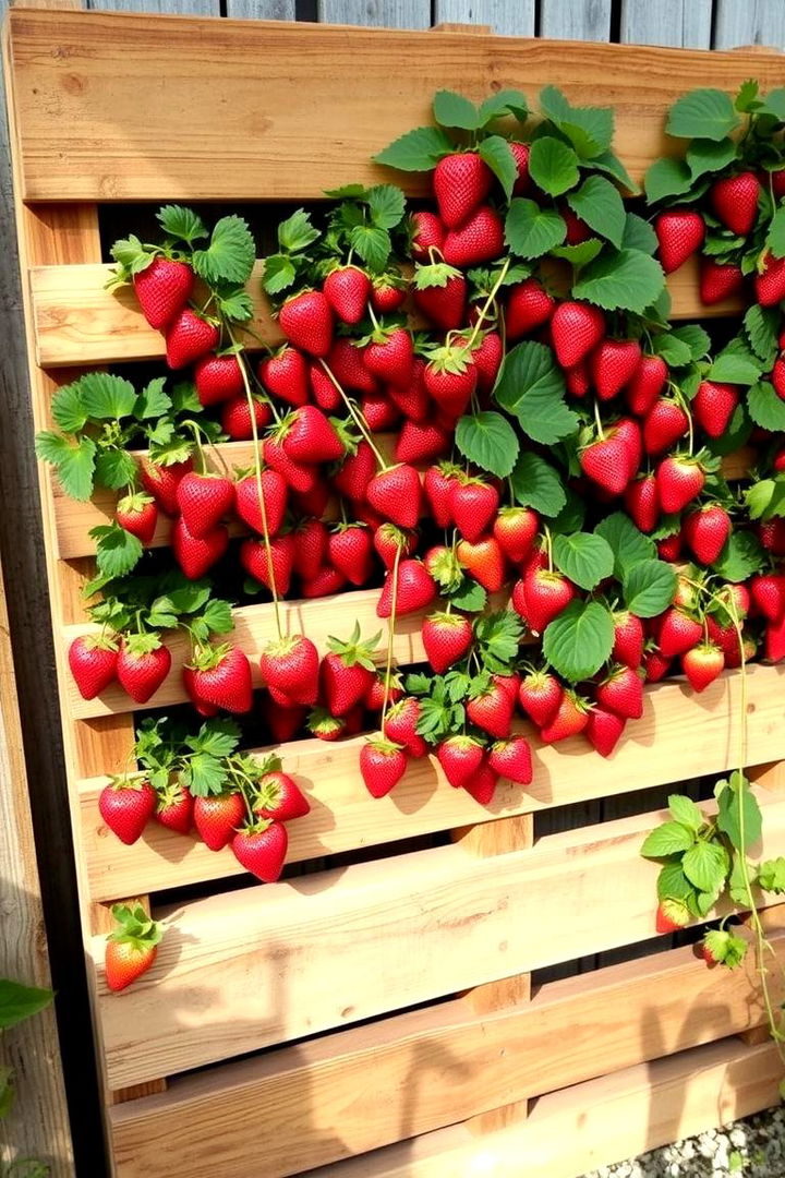 Pallet Wall Strawberry Planter - 22 Strawberry Planter Ideas