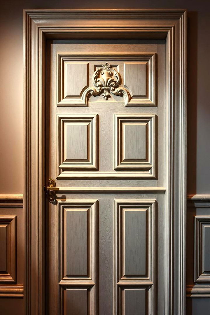 Panel and Molding Accent - 22 Bedroom Door Decorating Ideas
