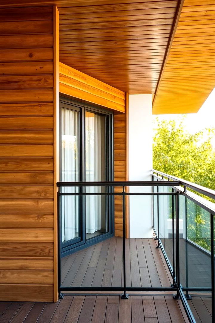 Panelled Wood Slats - 22 Balcony Privacy Ideas