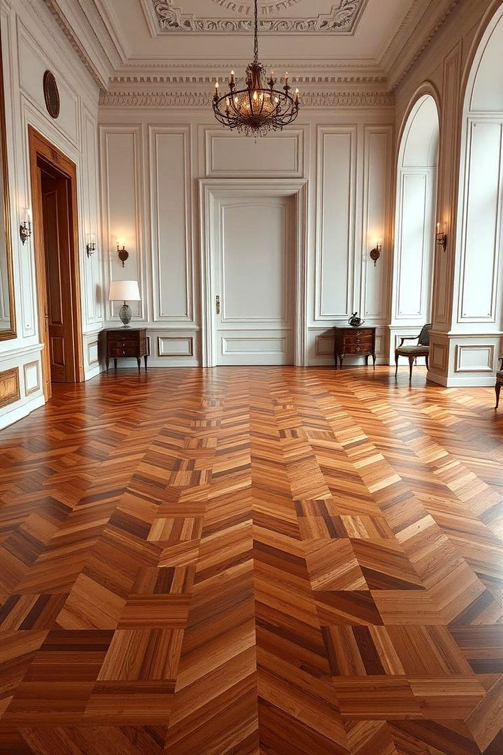 Parquet Precision Artistry - 22 Bedroom Flooring Ideas
