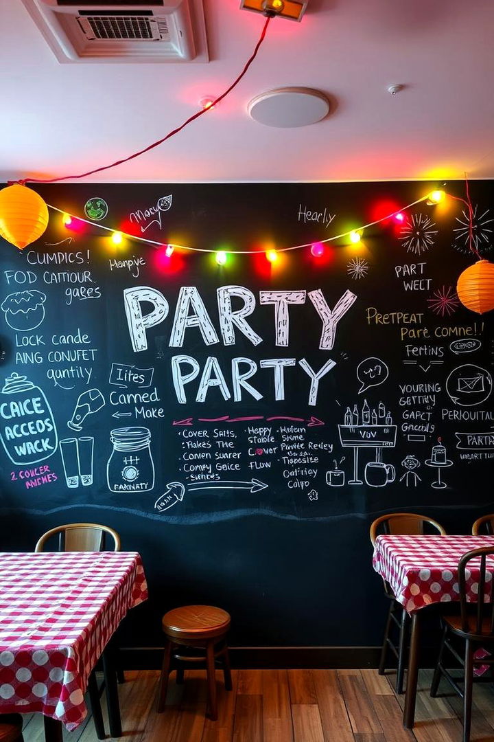 Party Announcement Chalkboard Sign - 22 Chalkboard Wall Ideas