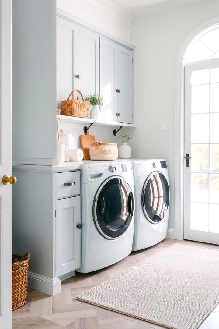 Pastel Blue Calm - 22 Blue Laundry Room Ideas