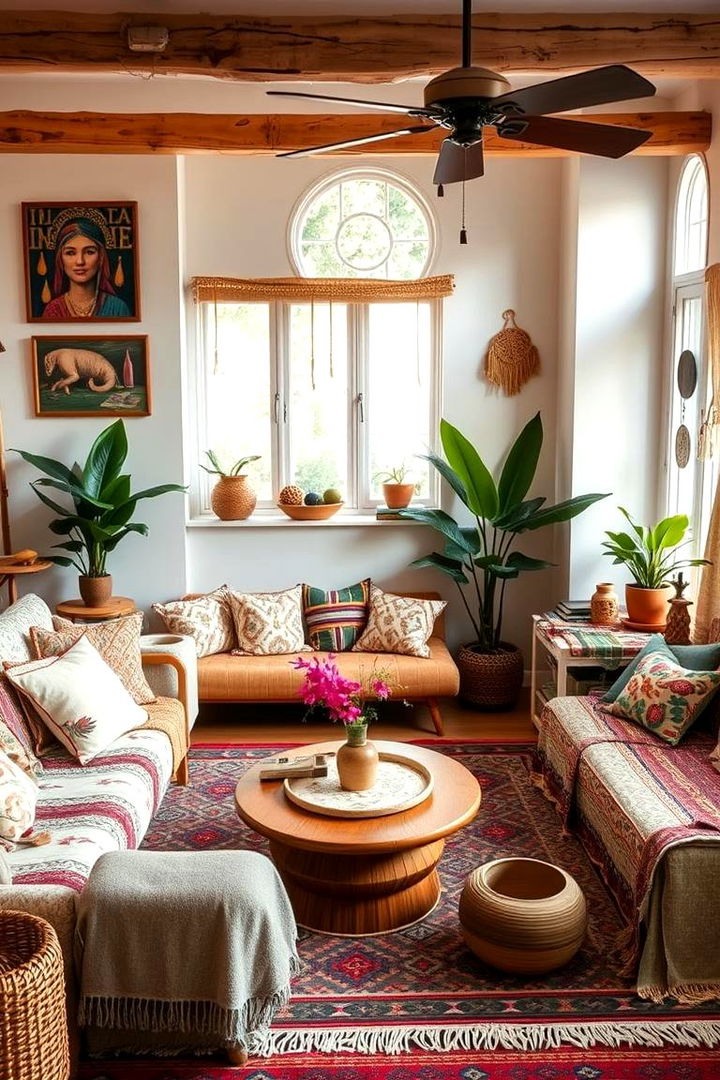 Pastel Bohemian Vibes - 22 Pastel Living Room Ideas