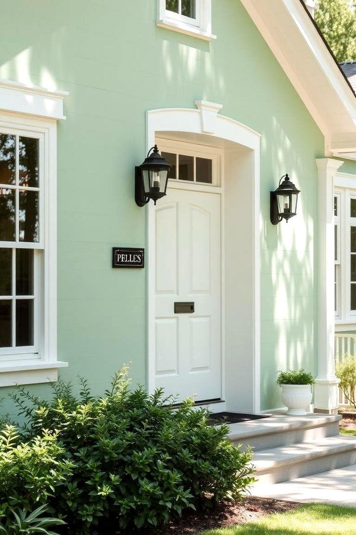 Pastel Green Balance - 22 Green Exterior House Paint Ideas