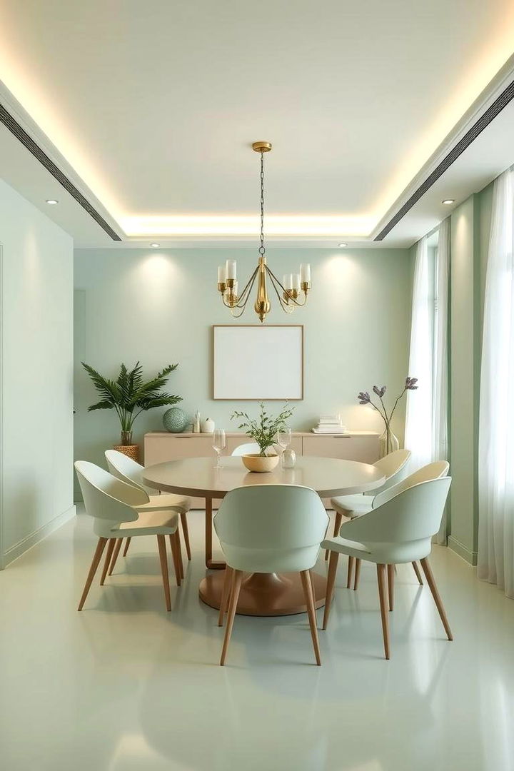 Pastel Green Serenity - 22 Green Dining Room Ideas