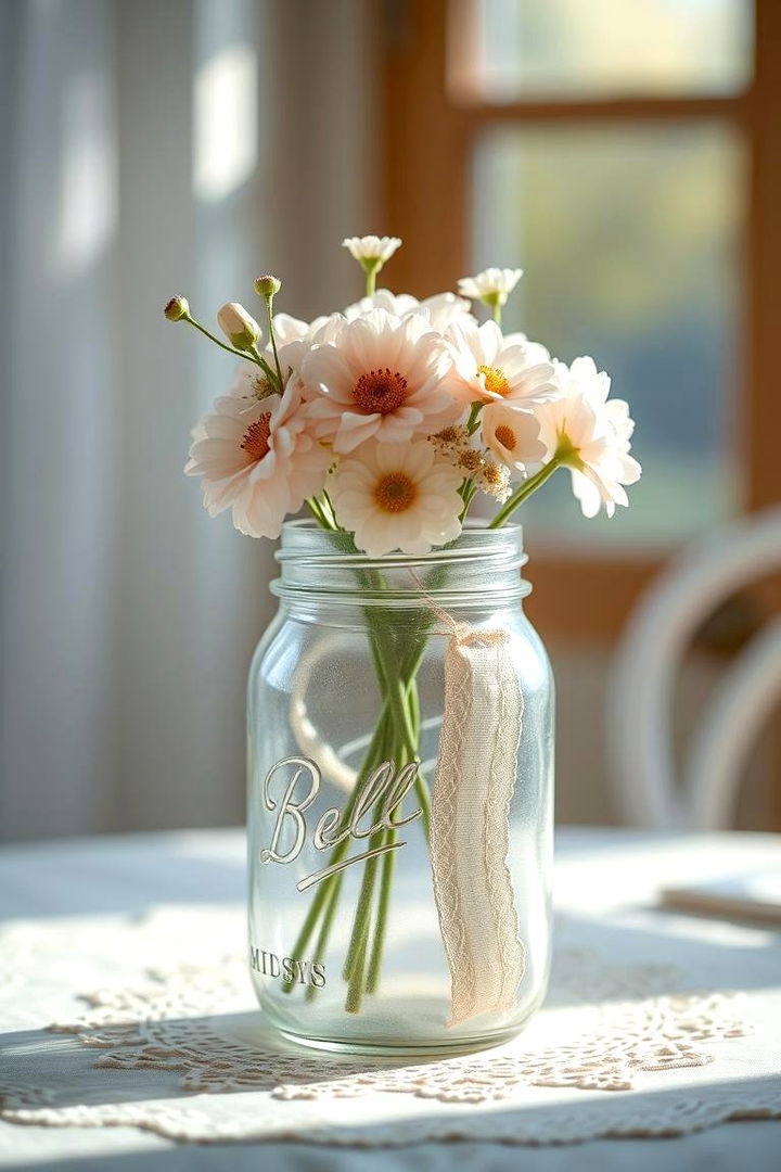 Pastel Harmony Display - 22 Mason Jar Centerpiece Ideas