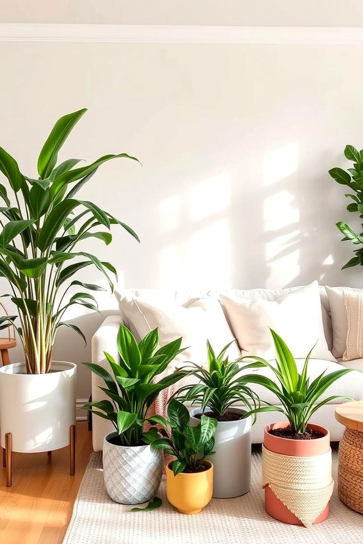 Pastel Indoor Plants - 22 Pastel Living Room Ideas