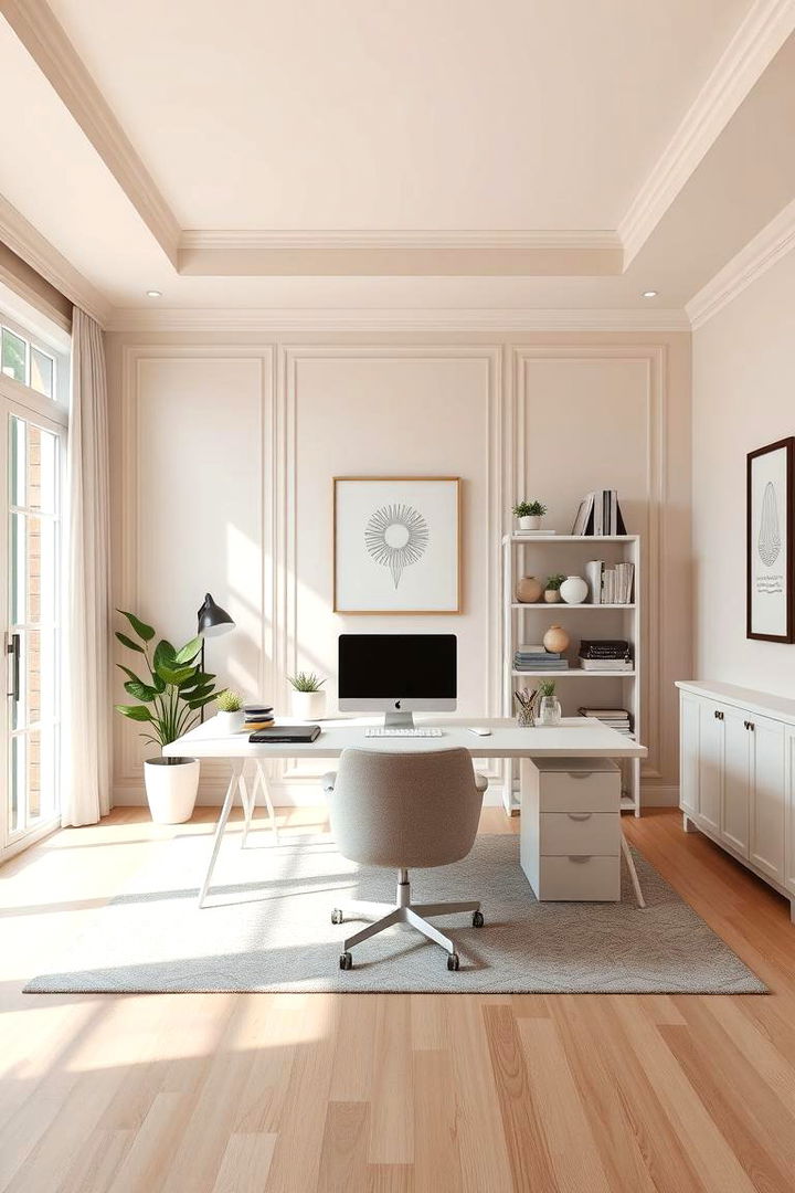 Pastel Inspired Home Office - 22 Pastel Room Ideas