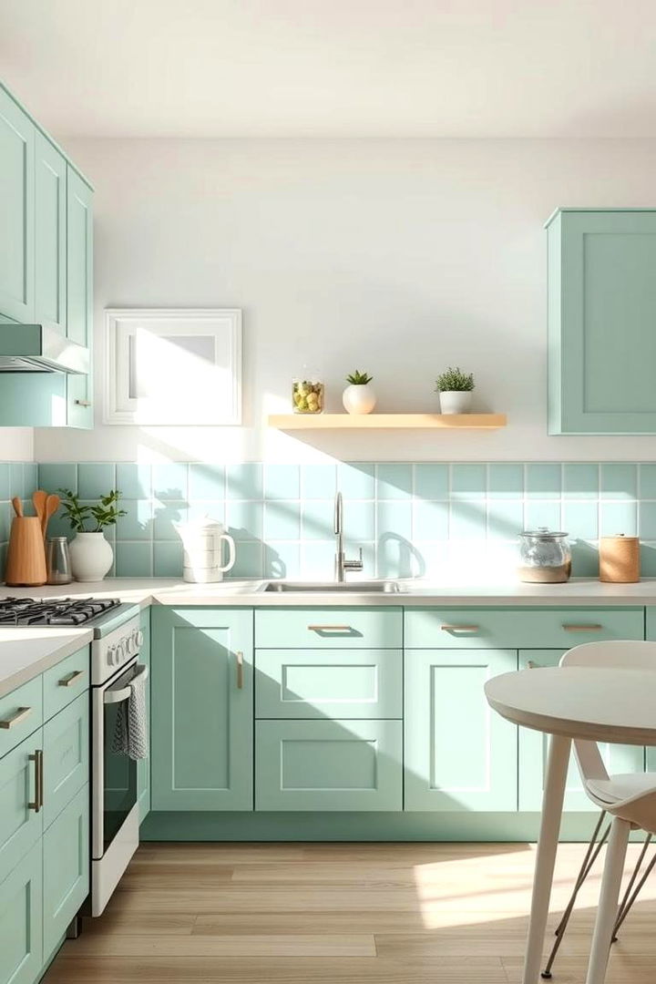 Pastel Mint Trend Revival - 22 Green Kitchen Cabinet Ideas