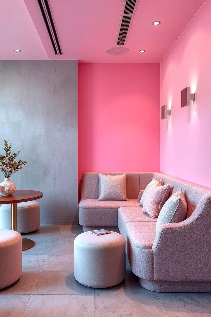 Pastel Pink and Grey Harmony - 22 Pink Living Room Ideas