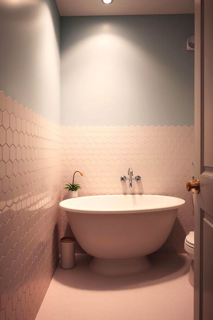 Pastel Serenity - 22 Hexagon Tiles Ideas for Bathrooms