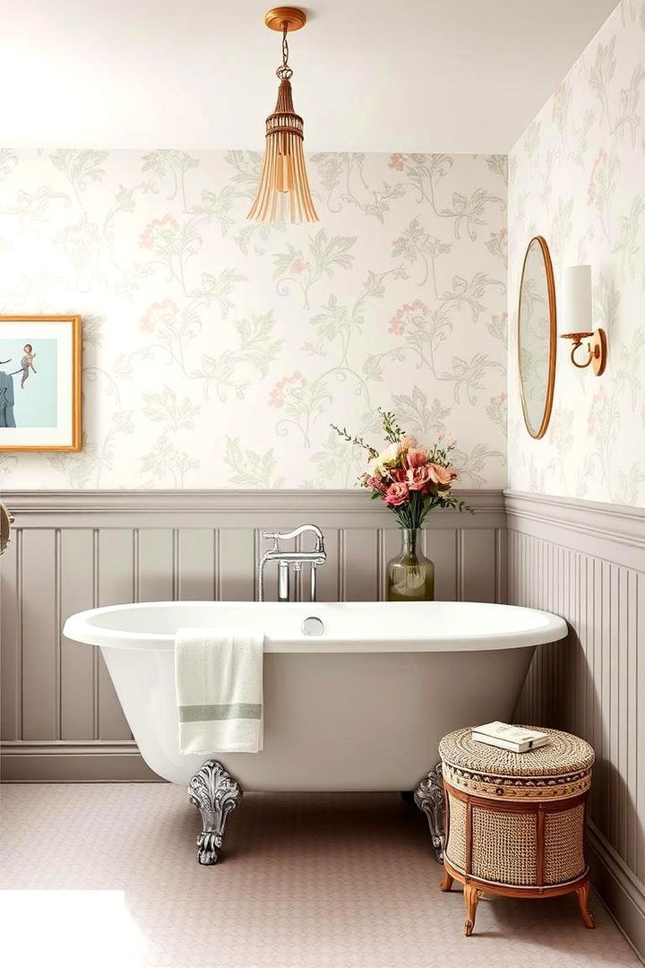 Pastel Splendor - 22 Bathroom Wallpaper Ideas