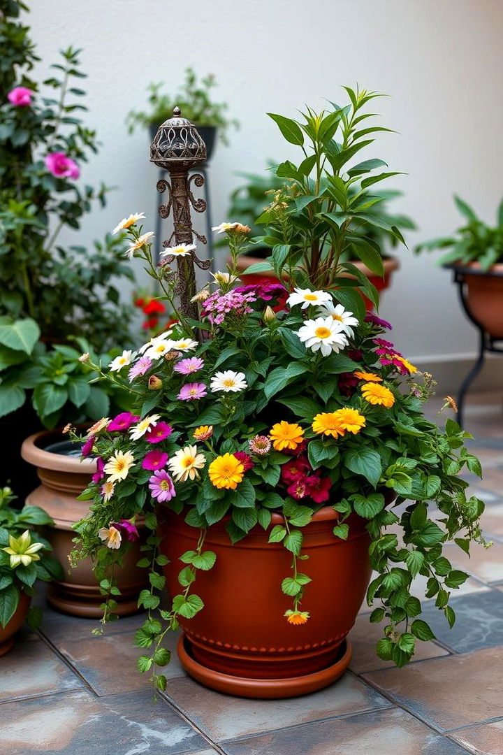 Patio Oasis Container Garden - 22 Container Garden Ideas