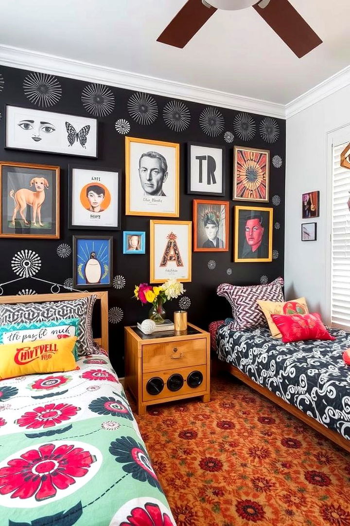 Pattern Play Visuals - 22 Black Accent Wall Bedroom Ideas