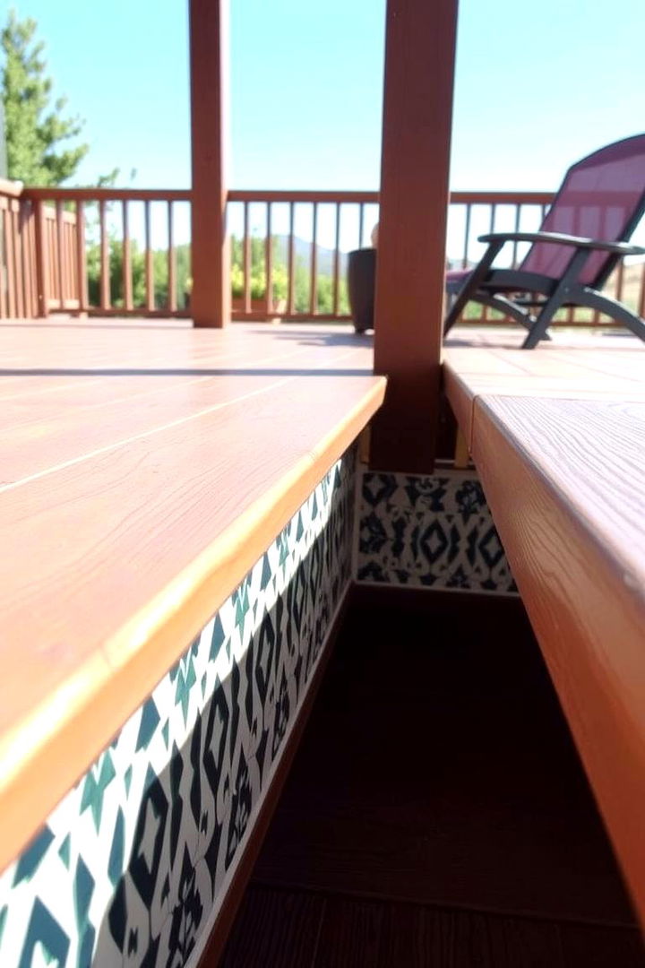 Patterned Accent Skirting - 22 Deck Skirting Ideas